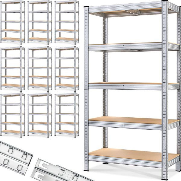 DEUBA Schwerlastregal 10er-Set 180x90x40cm verzinkt 875kg, 991352