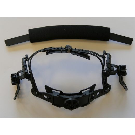 ELMAG Kopfband komplett, inklusive Stirnschweißband 'Textil/Schwarz' für ELMAG MultiSafeVario, PREMIUM, 58398