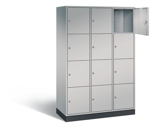 C+P XL-Schließfachschrank Intro, H1950xB1220xT490mm, Farbe: Weißaluminium, 8470-302 S10269