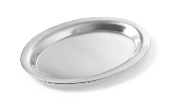 Hendi Kaffeetablett - oval, satiniert, 200 mm, Edelstahl, 405000