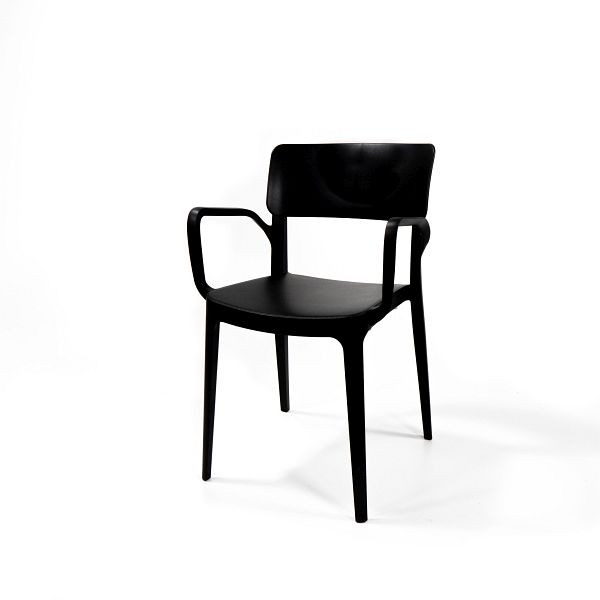 Feros Wing Armchair Schwarz, Stapelstuhl Kunststoff, 50920
