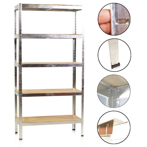 Metra Schwerlastregal, 90 x 40 x 180 cm, MDF Boden, 10810