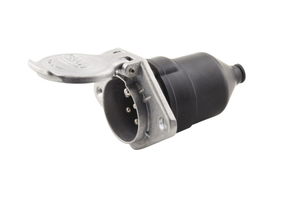 HELLA Steckdose, 24V, 7-polig, Stecker: Schraubkontakt, Metall, DIN/ISO: 1185, 8JB 003 833-001