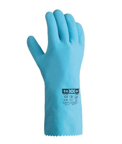 teXXor Haushaltshandschuhe NATURLATEX, blau, Größe: 10, VE: 12 Paar, 2225-10