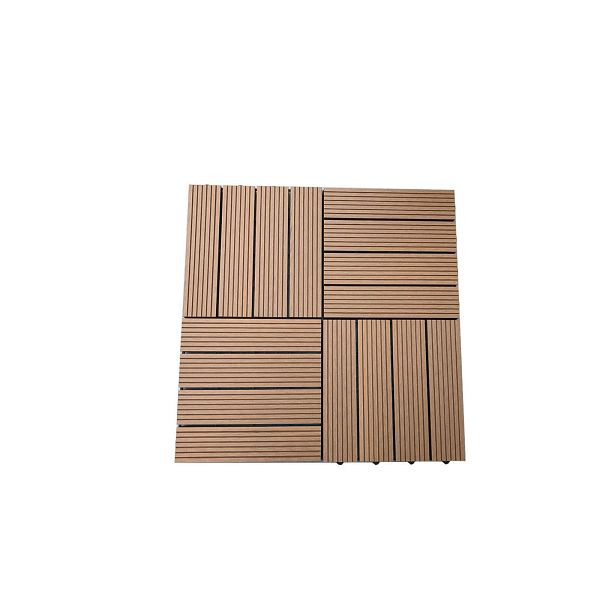 HOME DELUXE WPC Holzfliesen BAVARO Farbe Teak 11 x 1 m², 7406