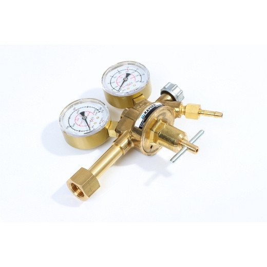 ELMAG Druckregler 'Helium' - K10 - 200 BAR, 1-Stufig, Hinterdruck regelbar 0-10 bar, mit 2 Man. Ø 63mm, 54115