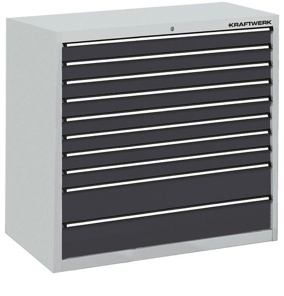 Kraftwerk Schubladenschrank 562 mit 10 Schubladen, 1000x1000x695 mm V150, 141.100.010