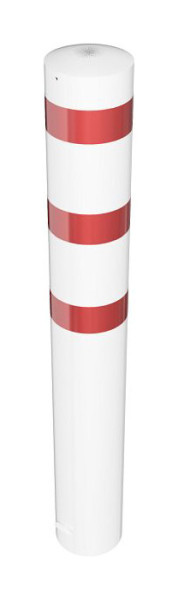 Schake Stahlrohrpoller Ø 273 x 5 mm ortsfest, zum Einbetonieren feuerverzinkt / weiß beschichtet, Gesamtlänge: 2000 mm, 40272B