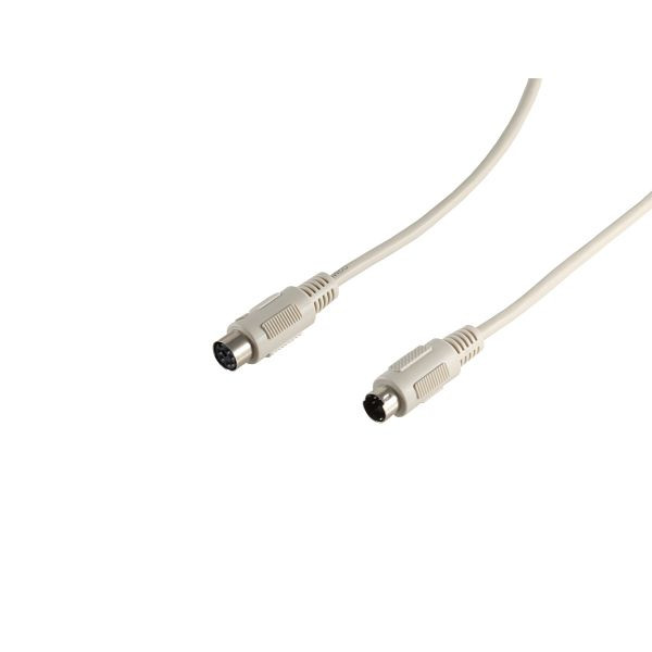S-Conn PS2 Verlängerung, 6-pol Mini DIN-Stecker auf 6-pol Mini DIN-Kupplung, 3,0m, 78106-3