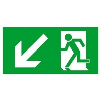 Produktbild von B-SAFETY Rettungsweg abwärts links, TYP D, für V-LUX STANDARD, F563-D_ISO7010 B-SAFETY Rettungsweg abwärts links, TYP D, für V-LUX STANDARD, F563-D_ISO7010