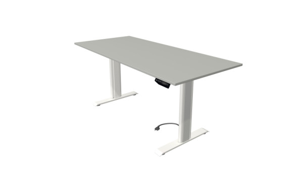 Kerkmann Steh-/Sitztisch Move 1 advance 180 x 80 cm Gestell weiß, Tischplatte lichtgrau, 10281011