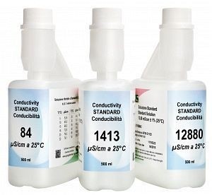 DOSTMANN Kalibrierlösung Leitwert 147 uS, 500 ml Easy to use Flasche inkl. NIST - Zertifikat, 6031-0053