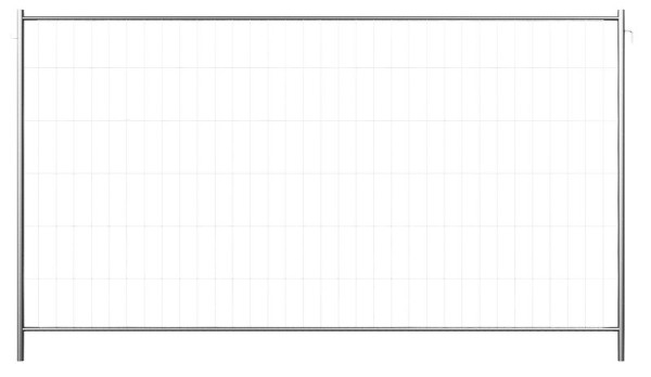 Schake Mobil-Bauzaun "Typ Profi L" 2,00m x 3,50m feuerverzinkt, mit umlaufenden Rohrrahmen (eingelassen), Gitter mittig verschweißt, 3B2036LH