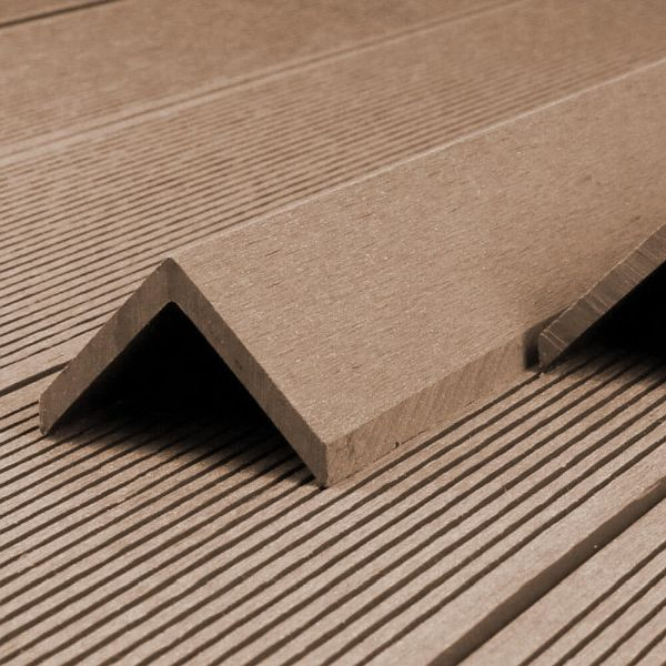 HOME DELUXE WPC Abschlussleiste FINEA, 110 x 4,5 cm 10er Set, Teak, 61790