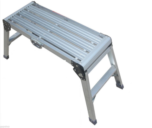 VaGo-Tools Arbeitsplattform mit Griff 76x31cm Klapptrittleiter, AL-203M_xv