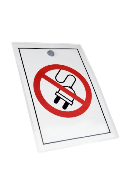 Eichner Verbotsschild "Nicht laden" mit Saugnapf, A5, 9220-00074