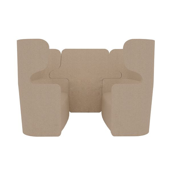 Bisley Raum in Raum Lösung Vivo, Viersitzer, Hohe Rückenlehne, NE0533 beige, VIVH4XP.NE0533