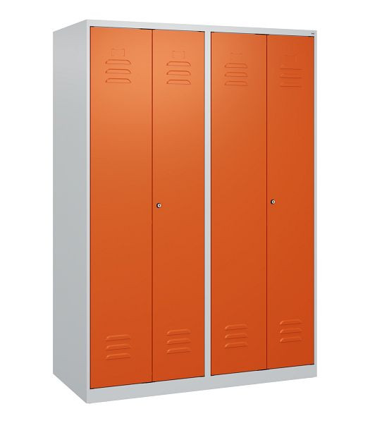 C+P Umkleidespind Classic PLUS, Doppel-Spind, 4 Abteile, 1700x1200x500mm, 7035/2004, Zylinderschlösser, 0800027-40P S10013