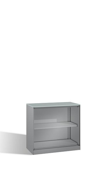 C+P Büroregal Asisto, H915xB1000xT435mm, Farbe: Weißaluminium, 2 OH, 140052-000 S10038