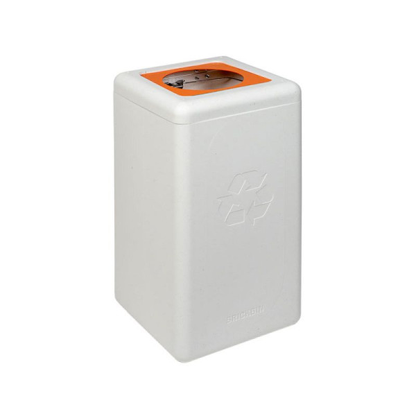 STEIN HGS Recycelbarer Abfallbehäter Plastiek, weiß, orange, 83893.0002