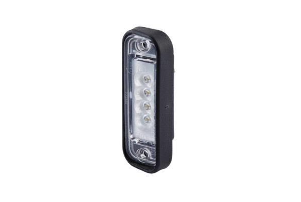 HELLA Kennzeichenleuchte, LED, 12V, Einbau/Schraubanschluss, Lichtscheibenfarbe: glasklar, Stecker: Flachstecker, oben/außen, 2KA 010 278-311