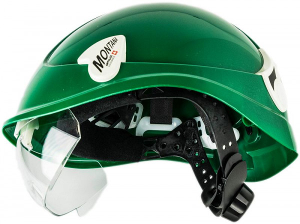 Artilux Montana II Roto S, grün, Schutzhelm mit Drehkopf und Schutzbrille, VE: 20 Stück, 22952