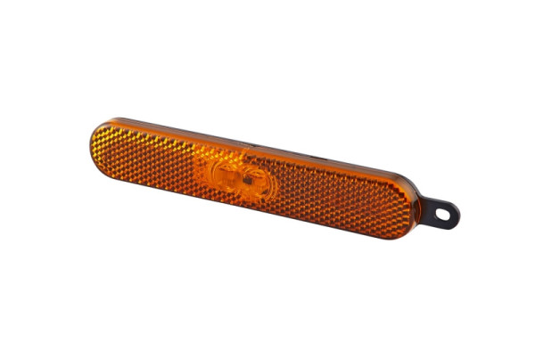 HELLA Seitenmarkierungsleuchte - LED - 24V - Anbau/Schraubanschluss - gelb - LED-Lichtfarbe: gelb - 250mm - AMP - 2-polig - rechts/links, 2PS 009 226-001