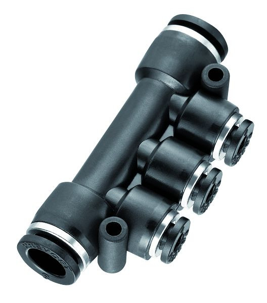 Prevost Dreifacher Verbinder für ungleiche Schläuche - RPN IT, für Schlauch mit Außen-Ø= 6 mm, für Schlauch mit Außen-Ø= 4 mm, RPN IT0604