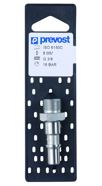 Prevost Nippel Iso C mit zylindrischem Außengewinde auf Lochplatten, AG BSPP= G 3/8, CRP 086152P