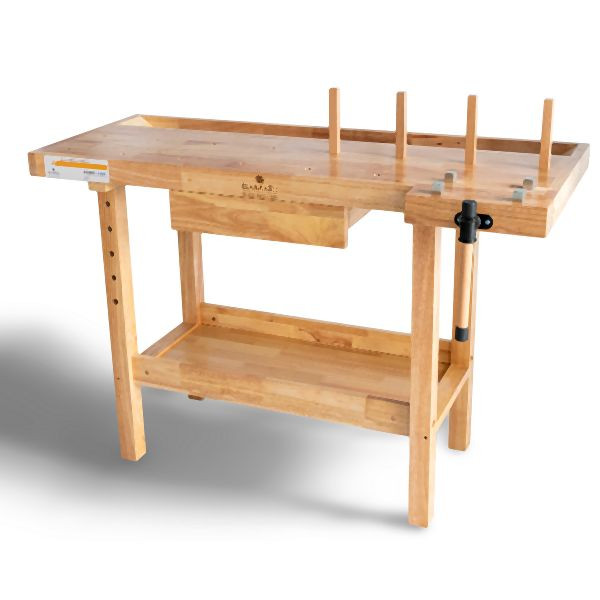 BAMATO Hobelbank aus Massivholz, 625 x 840 x 1255 mm, WORK-1260