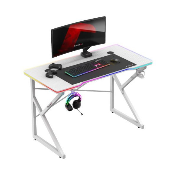 Huzaro Hero 1.7 RGB Weiß Schreibtisch, HZ-HERO 1.7 RGB WHITE, 5903796015720