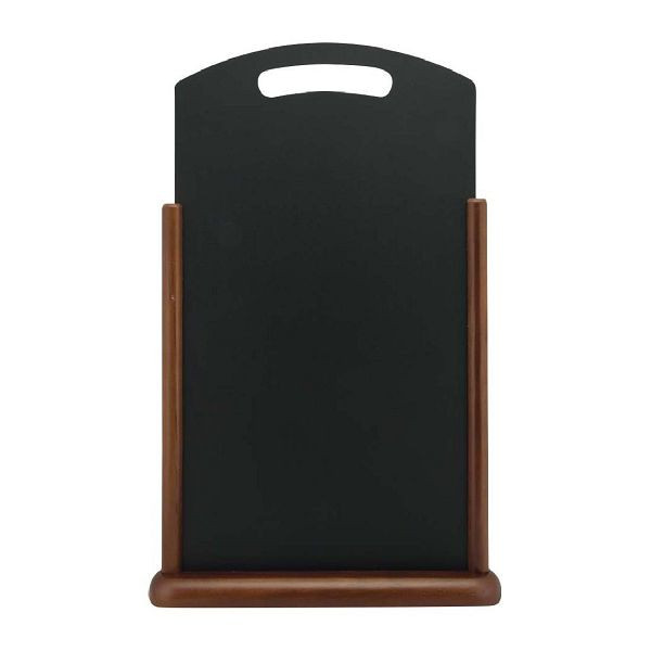 Securit Handle extragroße Tischkreidetafel aus Holz mit dunkelbrauner Lackierung, CU905