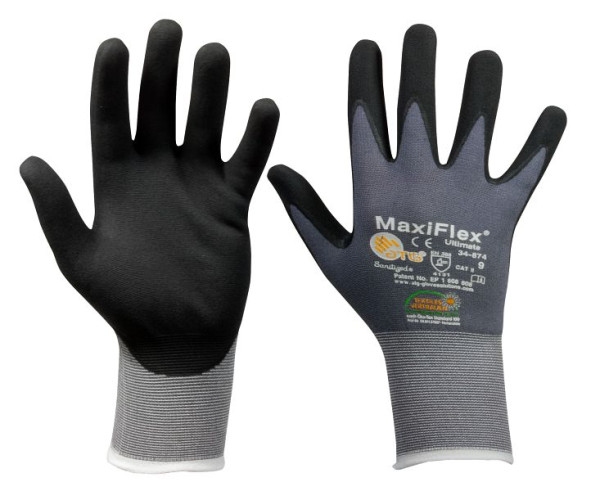 SW-Stahl Nylon Feinstrickhandschuh, Größe 9, Nylon, mit Nitril/PU-"Foam"-Beschichtung, VE: 10 Paar, Z632