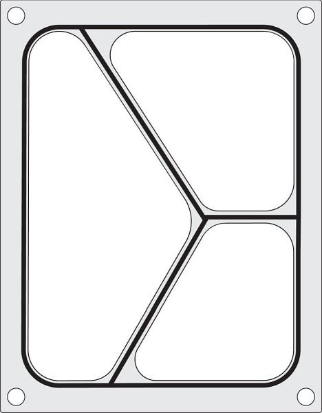 Hendi Matrize für Versiegelungsmaschine 976722, ein dreiteiliger Behälter 227 x 178 mm, 805626