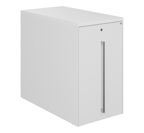 C+P Auszugschrank in Schreibtischhöhe Asisto, H740B430T800 mm, 9016/9016, rechts der Tischplatte, 148466-00R S10063