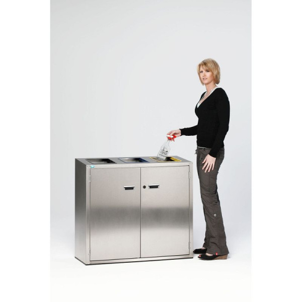 STEIN HGS Wertstoffsortiersystem 270 Liter Edelstahl, 82094.0001