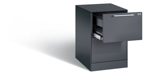 C+P Hängeregistraturschrank Asisto, H710xB440xT600mm, Farbe: Schwarzgrau, Bügelgriff, 146275-211 S10004