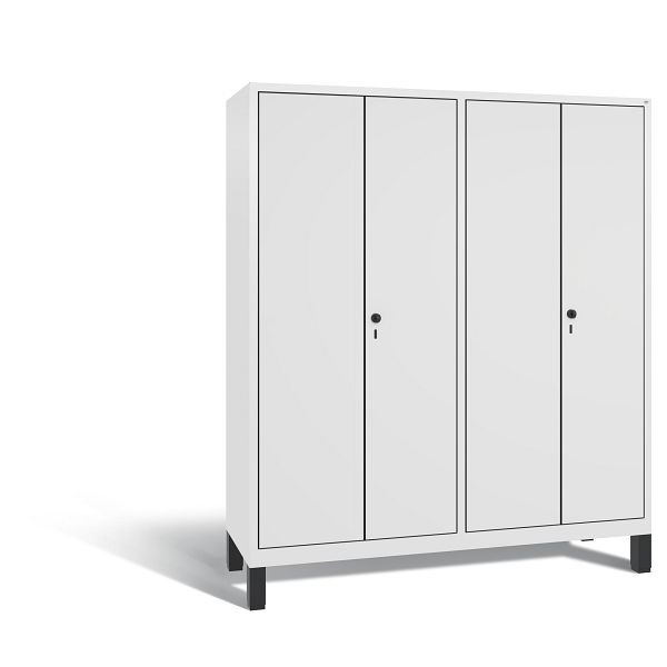 C+P Spind Evolo, 4 Abteile, H1850xB1590xT500 mm, Weiß/MDF Weiß, 48012-42 S10218