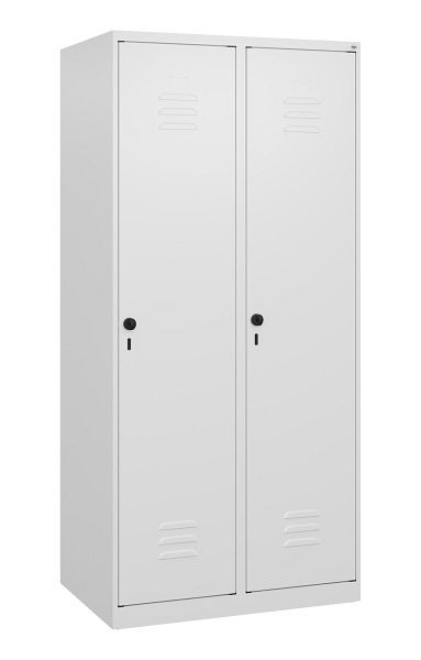 C+P Umkleidespind Classic PLUS, 2 Abteile, 1700x800x500mm, 9016/9016, Drehriegel, 0800007-22 S10012