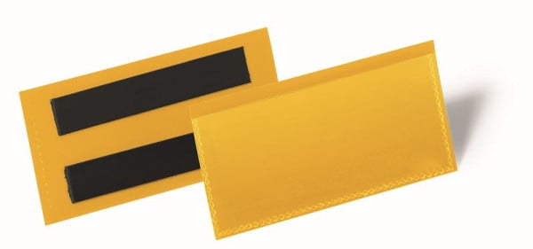 DURABLE Magnetische Etikettentasche, Gelb 100 mm x 38 mm, VE: 50 Stück, 174104
