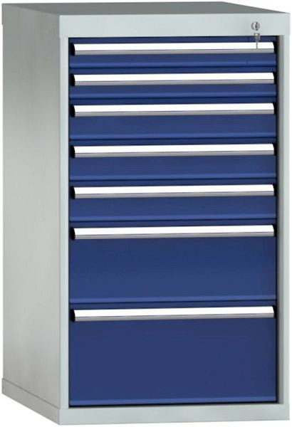 KLW Schubladenschrank 1000 x 572 x 750 mm H x B x T, Einbaumaß: 900mm, Einteilung: 27x36 Einheiten, VU / 200 kg, SEB1000-07UP-001