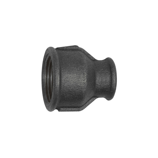 Riegler Muffe 240, reduzierend, Rp 3/8 innen, Rp 1/4 innen, Temperguss schwarz, 133696