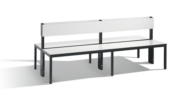 C+P Doppelseitige Sitzbank mit Rückenlehne, Basic Plus, H796xB1960xT760mm, 8062-400 S10000