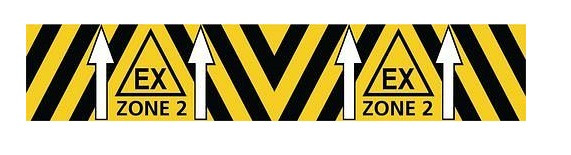 Moravia Bodenmarkierung mit Ex-Druck selbstklebend, Rolle 5m, 50mm breit, Ex-Zone 2, 217897