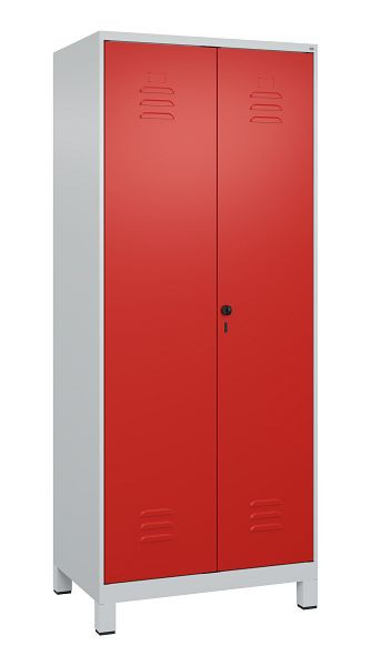 C+P Mehrzweckschrank Classic PLUS, Wäsche-/Kombispind, Füße, 2 Abteile, 1950x800x500mm, 7035/3020, Drehriegel, 080610-22 S10002