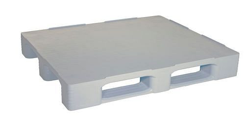 DENIOS Hygienepalette, aus HDPE Neumaterial, 1008 x 1210 x 165 mm, 3 Kufen, mit Rand, VE: 5 Stück, 312662
