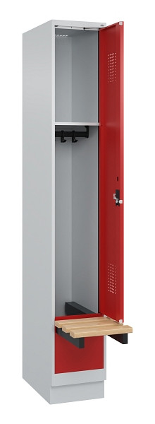 C+P Spind Evolo PLUS, 1 Abteile, 1950x300x815mm, 7035/3000, Zylinderschloss, 049040-10 S10030