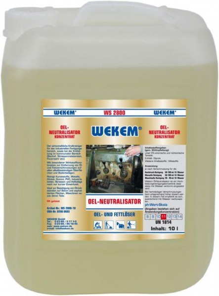 WEKEM Oel-Neutralisator 10 Liter Kanister, WS-2800-10