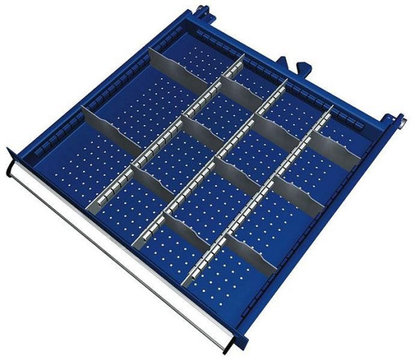KLW Einteilungsmaterialsatz für Schubladen Fachhöhe 150 & 175 mm in SEA - Schrank, Schrankgröße 572 x 605 mm B x T, B03, SEA-B03-118