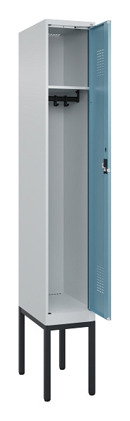 C+P Spind Evolo PLUS, Gestell, 1 Abteile, 2120x300x500mm, 7035/0010, Verschluss Zylinderschloss, Ablageböden 1, 0490307-10 S10036
